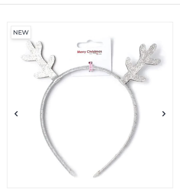 Picture of 6035- Childrens Glitter Reindeer Antler Aliceband